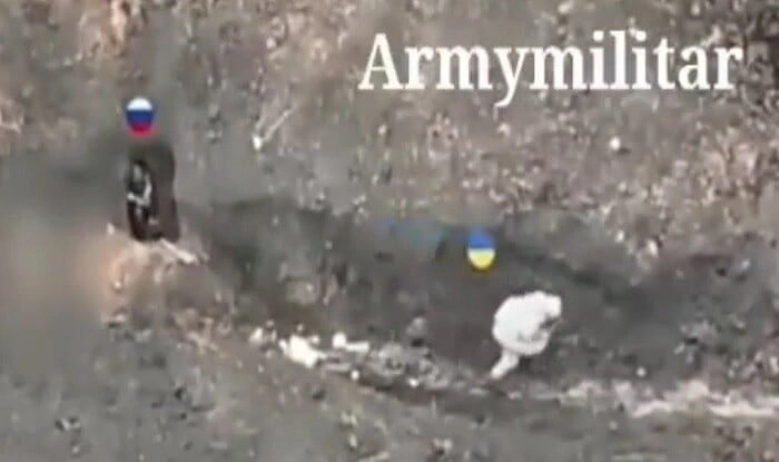 Rusiya və Ukrayna hərbçiləri yaxın məsafədən döyüşür - Video