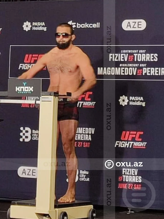 Bakıda "UFC Fight Night" turnirinin rəsmi çəkiölçmə mərasimi keçirilir - FOTO - VİDEO