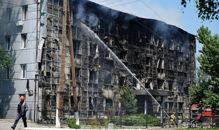 Ukrayna ordusu kolleci vurdu: 16 ölü, 42 yaralı - video