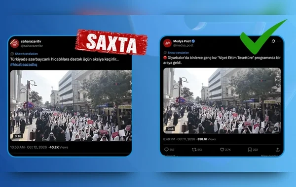 Media və Yayım Şurası: "Diyarbəkirdəki görüntülər İranın "Sahar" telekanalının dezinformasiyasıdır"