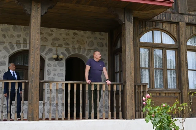 Prezident İlham Əliyev Şuşada "Yasəmən" hotelinin yeni korpusları ilə tanış olub - FOTO