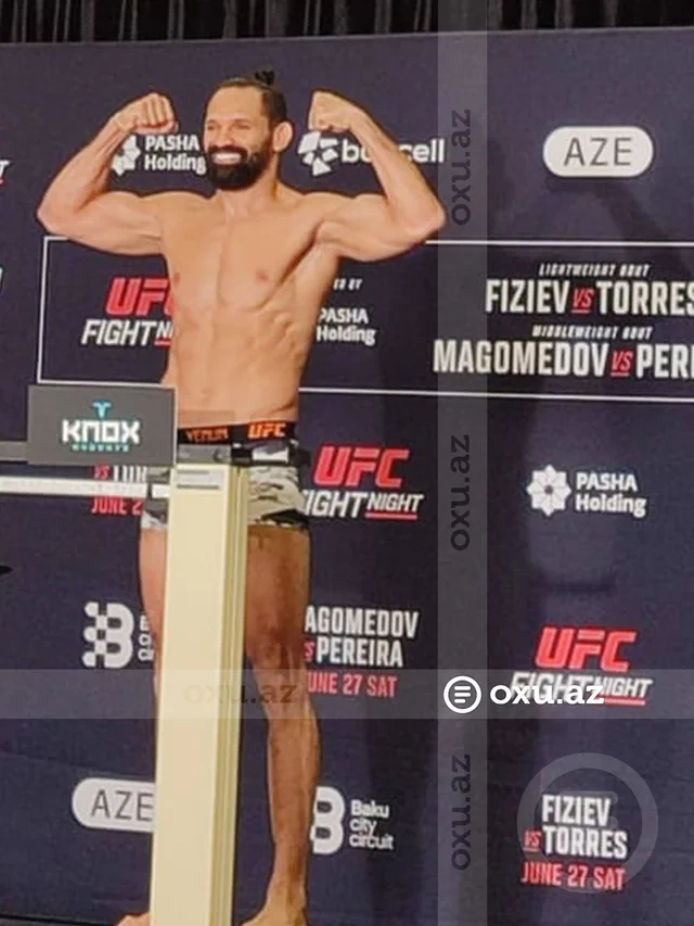 Bakıda "UFC Fight Night" turnirinin rəsmi çəkiölçmə mərasimi keçirilir - FOTO - VİDEO