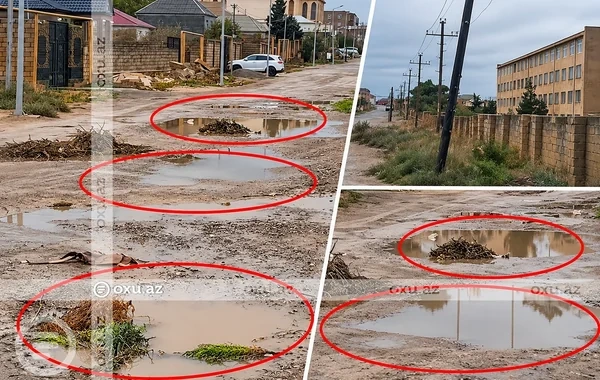 Qaradağda peşə məktəbinin keçilməz yolu: Bərbad küçə niyə təmir olunmur? - Video