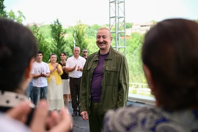 İlham Əliyev Xocavənd rayonunun Quzeyxırman kəndində olub - FOTO