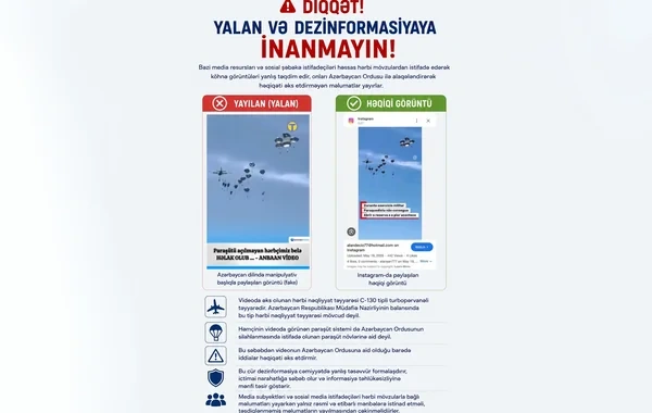 Azərbaycan Ordusu ilə bağlı saxta video yayılıb
