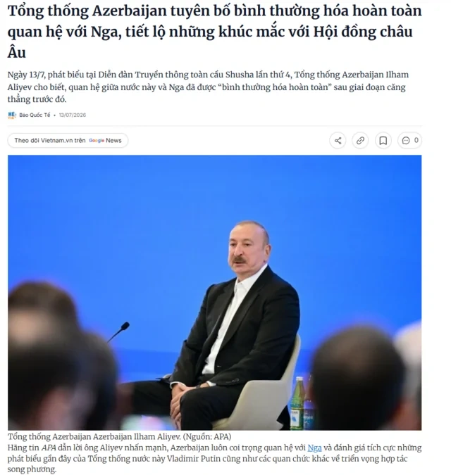 Prezident İlham Əliyevin IV Qlobal Media Forumunda çıxışı dünya mətbuatının diqqət mərkəzində - FOTO