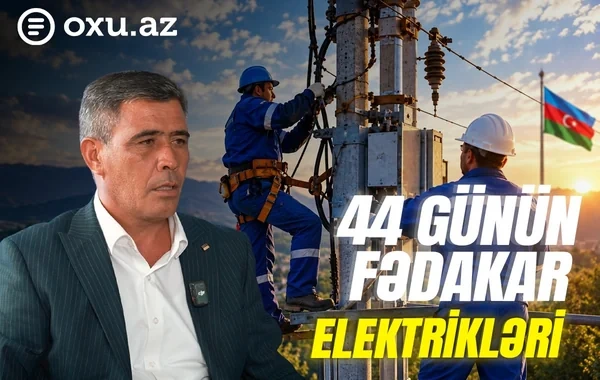 Azad olunmuş əraziləri qaranlıqdan xilas edən qəhrəman: "Minalı ərazilərdə işləyirdik" - Video