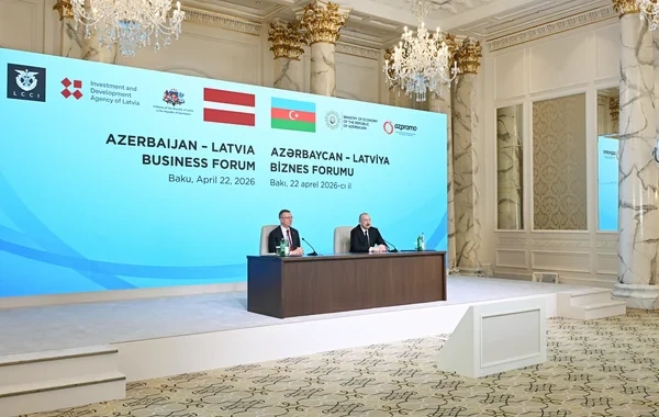 Bakıda Azərbaycan-Latviya biznes-forumu keçirilib - FOTO