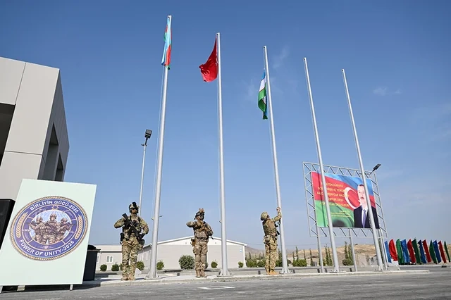 Xocavənddə Azərbaycan, Türkiyə və Özbəkistan birgə hərbi təlimlərinin açılış mərasimi olub - Foto - Video