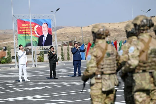 Xocavənddə Azərbaycan, Türkiyə və Özbəkistan birgə hərbi təlimlərinin açılış mərasimi olub - Foto - Video