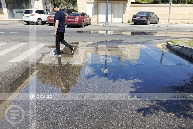 Bakıda kanalizasiya xətti tutuldu: Səbəbi açıqlandı - FOTO