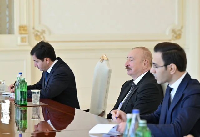 Prezident İlham Əliyev İordaniya Nümayəndələr Palatasının nümayəndə heyətini qəbul edib - FOTO