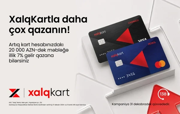 "XalqKart"da faiz hesablanan qalıq məbləği artırıldı