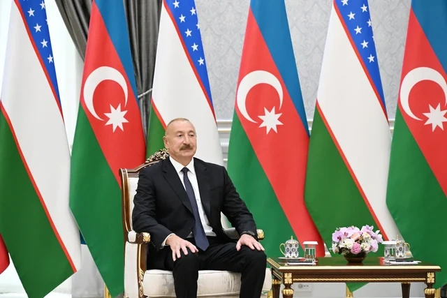 Daşkənddə İlham Əliyevin Şavkat Mirziyoyev ilə təkbətək görüşü olub - FOTO - VİDEO