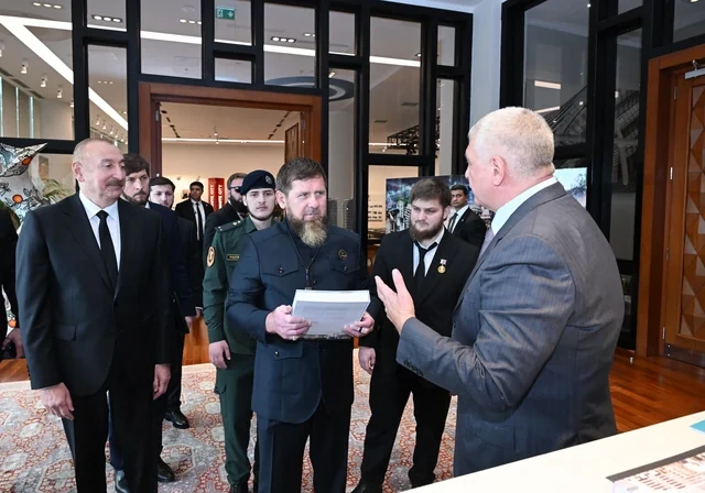 İlham Əliyev və Ramzan Kadırov "Bakı Ağ Şəhər"də olublar - Foto
