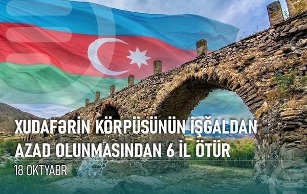Xudafərin körpüsünün işğaldan azad edilməsindən altı il ötür - Foto