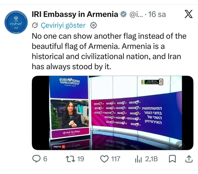 Tehranın qərəz və qəzəbinin rəngli versiyası: İran Ermənistan bayrağını niyə bəhanə gətirir? - FOTO