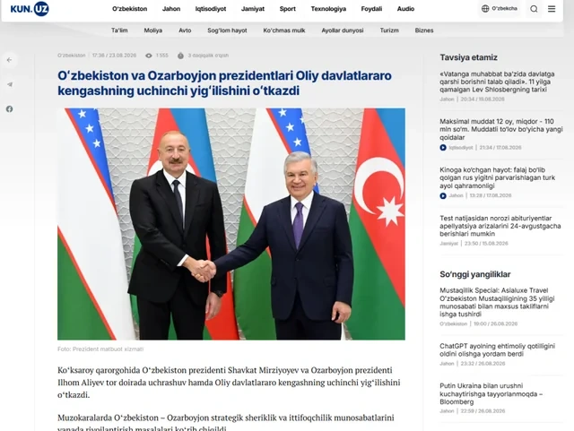 Özbəkistan mətbuatı Azərbaycan Prezidentinin dövlət səfərinin nəticələrini geniş işıqlandırıb - FOTO