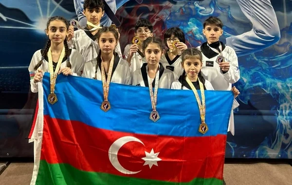 Azərbaycan taekvondoçuları beynəlxalq yarışda yeddi medal qazandılar
