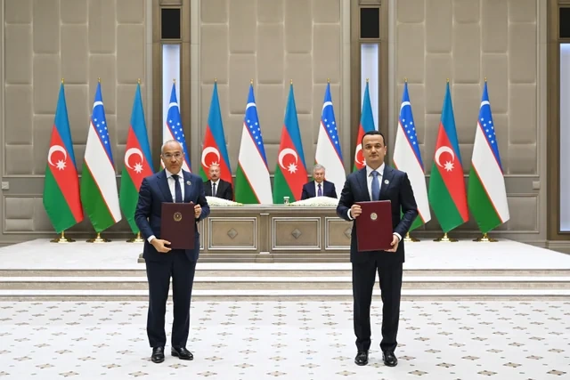 Daşkənddə Azərbaycan-Özbəkistan sənədlərinin imzalanması və mübadiləsi mərasimi olub - FOTO - VİDEO