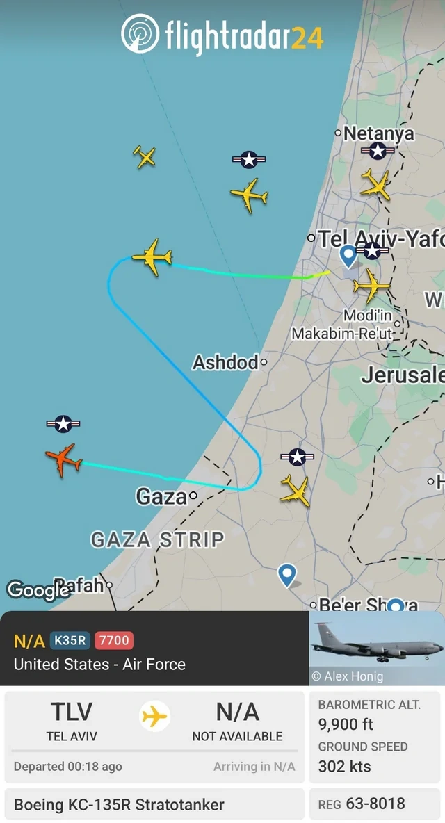 "FlightRadar24": ABŞ təyyarəsi Aralıq dənizi üzərində qəza siqnalı verdi - FOTO