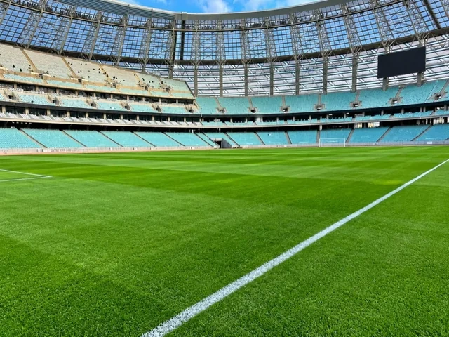 Bakı Olimpiya Stadionu "Sabah"ın tarixi oyunu üçün hazırdır - Foto