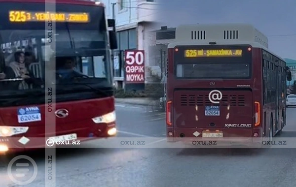 Dayanacaqlarda saxlamayan 525 nömrəli avtobusun sürücüsü İŞDƏN ÇIXARILDI