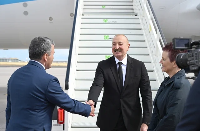Azərbaycan Prezidenti İlham Əliyev Almaniyaya rəsmi səfərə gedib - FOTO