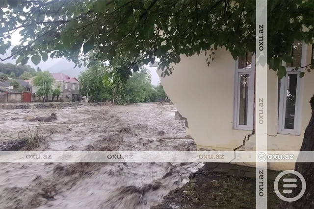 Zaqatalaya sel gəlib: Bir kəndlə əlaqə kəsilib - FOTO - VİDEO