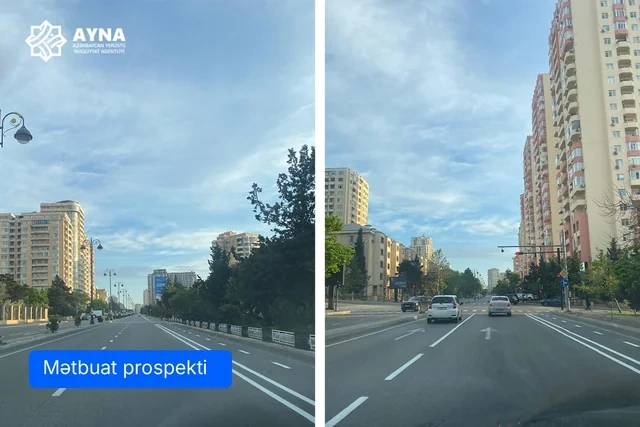 Bakının daha bir prospekt və küçəsində velosiped zolaqları salındı - FOTO