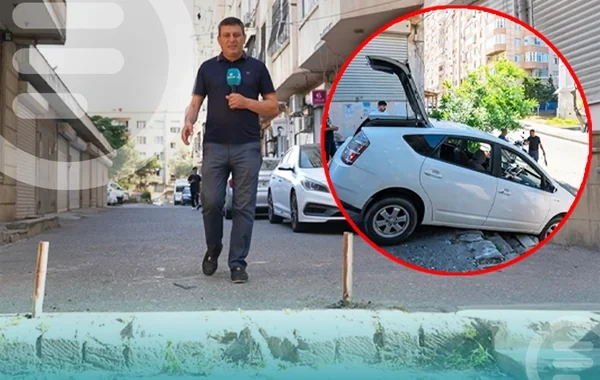 Sürücülər üçün "parkur": Bakıda bina inşa edib, yola pilləkən saldılar - VİDEO