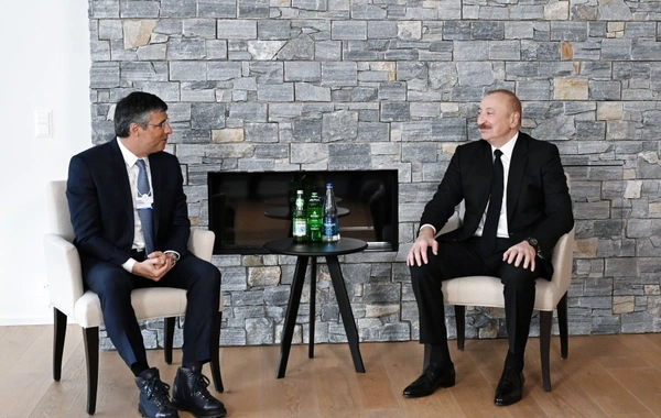 Prezident İlham Əliyev Davosda Braziliyanın "BTG Pactual" şirkətinin sədri ilə görüşüb