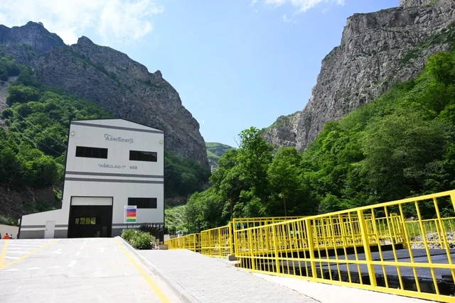 Laçında Hoçaz çayının üzərində yerləşən su elektrik stansiyalarının açılışı olub - FOTO