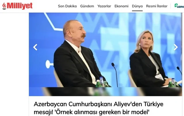 Azərbaycan Prezidentinin IV Şuşa Qlobal Media Forumundakı çıxışı Türkiyə mediasının diqqət mərkəzindədir - FOTO