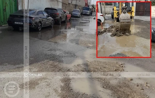 Zabratda partlayan su borusu ilə bağlı SON VƏZİYYƏT - FOTO