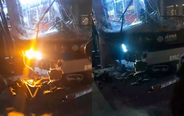 "BakuBus"a məxsus sərnişin avtobusu minik maşını ilə TOQQUŞUB
