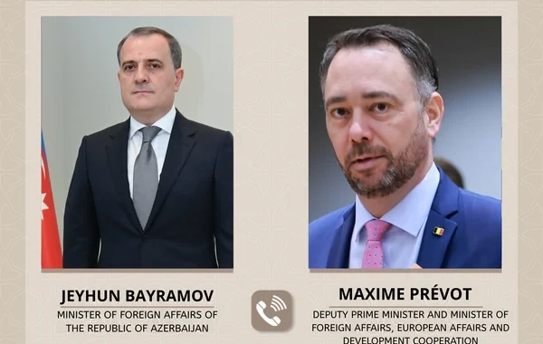 Ceyhun Bayramov Belçika baş nazirinin müavini Maksim Prevo ilə Yaxın Şərqdəki vəziyyəti müzakirə edib