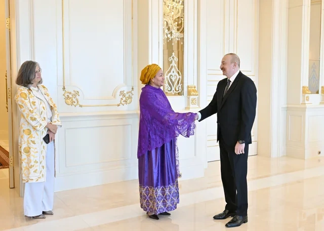 Prezident İlham Əliyev BMT baş katibinin müavini Amina Mohammedi qəbul edib