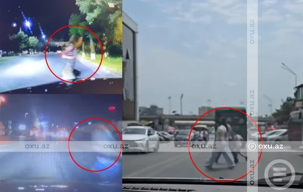 Bakıda piyadalar qəza şəraiti yaratdılar - ANBAAN VİDEO