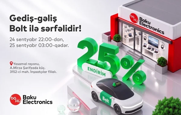"Bolt for Business" "Baku Electronics"də yeni "Apple" məhsullarının satışına dəstək verir