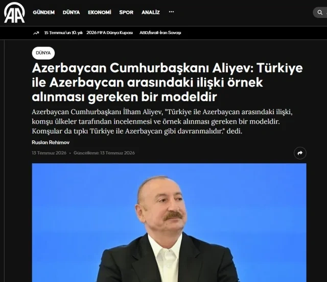 Azərbaycan Prezidentinin IV Şuşa Qlobal Media Forumundakı çıxışı Türkiyə mediasının diqqət mərkəzindədir - FOTO