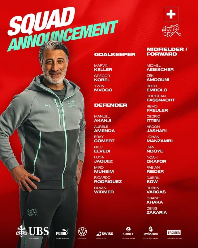 Murat Yakın İsveçrə millisinin heyətini açıqladı - FOTO