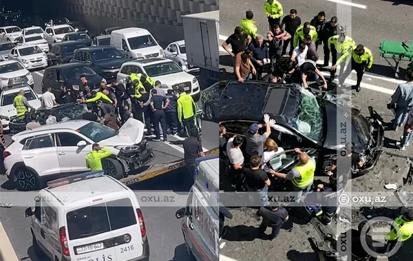 Bakıda DƏHŞƏTLİ QƏZA: "Hyundai" və "Lexus" toqquşdu - VİDEO
