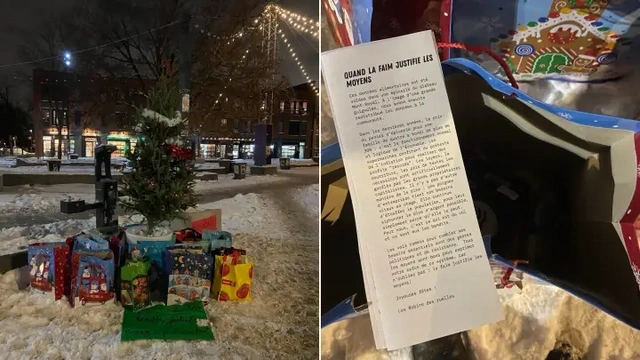 Kanadada oğrular mağazadan qarət etdikləri məhsulları ehtiyacı olanlara paylayıblar