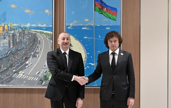 İlham Əliyevin İrakli Kobaxidze ilə görüşü olub - FOTO