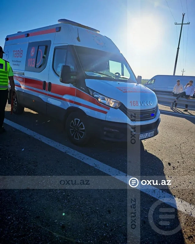 Salyan-Bakı yolunda qəza: "Chevrolet" qəzaya uğradı, qadın sürücü xəsarət aldı - FOTO - VİDEO