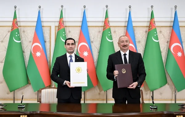 Azərbaycan-Türkmənistan sənədləri mübadilə olunub - FOTO