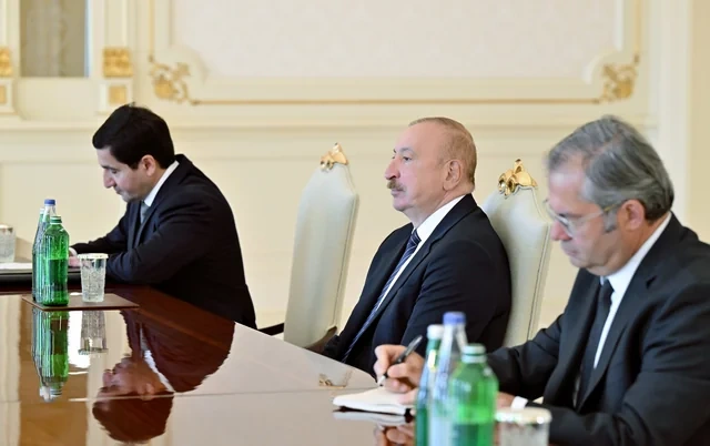 İlham Əliyev ABŞ Konqresinin Nümayəndələr Palatasının üzvünü qəbul edib - FOTO
