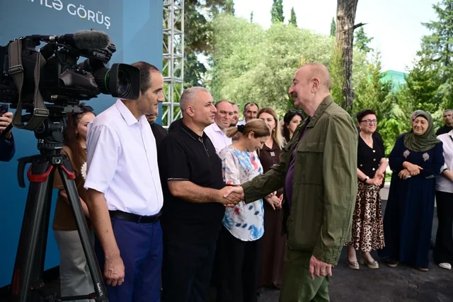 İlham Əliyev Xocavənd rayonunun Quzeyxırman kəndində olub - FOTO