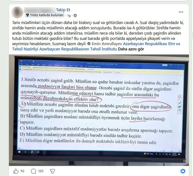 Sertifikatlaşdırma ilə bağlı tarix müəllimləri ayağa qalxdılar: Dörd sualın ləğvini istəyirlər - FOTO